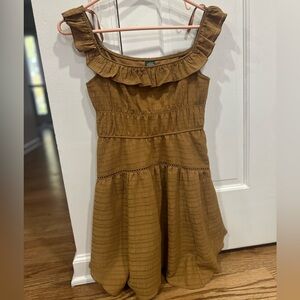 Target Tan Ruffled Kids Dress